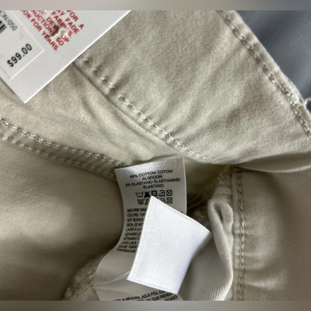 Lucky Brand Pants 410 Athletic Straight 34 x 30 Moonstruck Beige Cotton Spandex - Picture 9 of 10